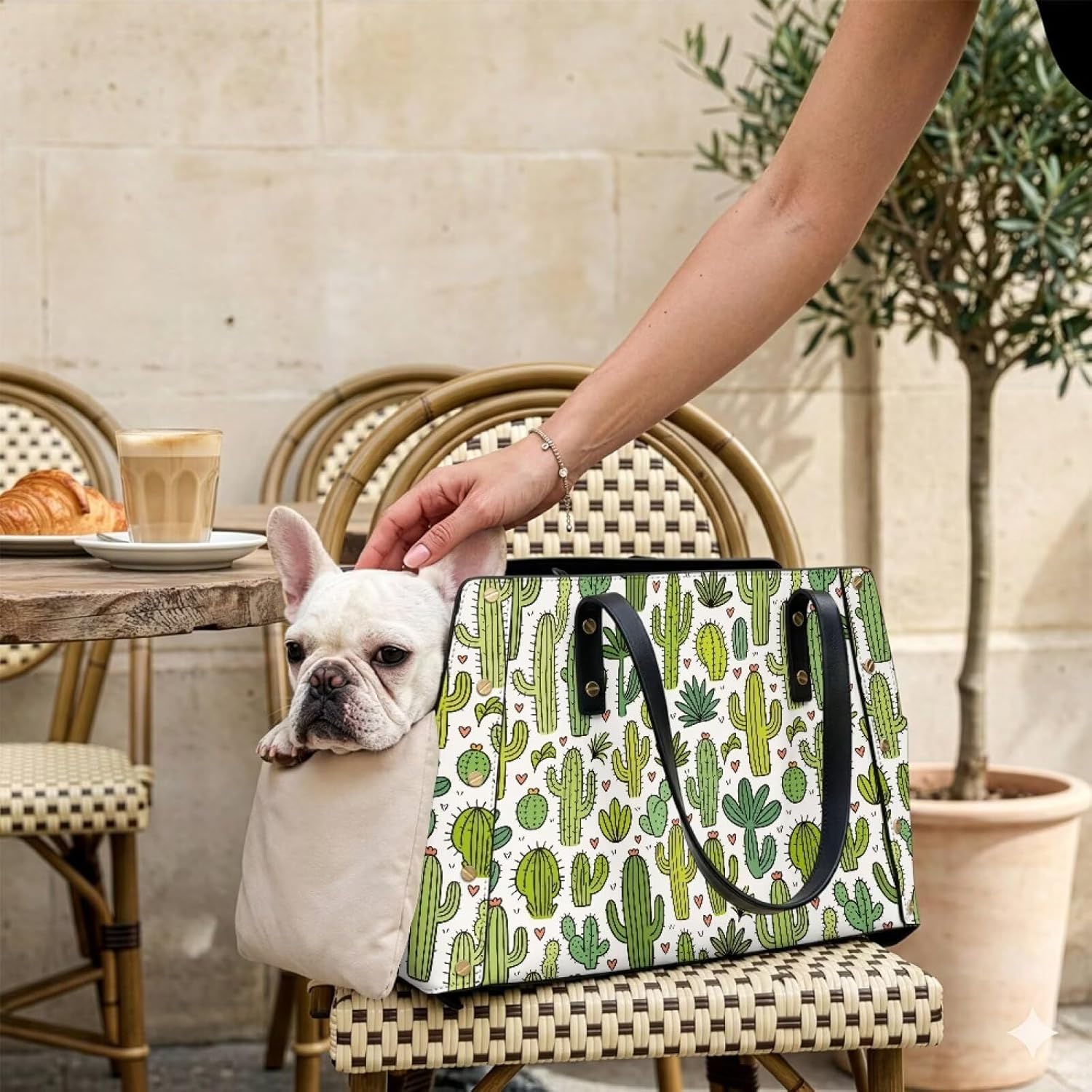 Cactus Dog Purse Carrier Soft Lightweight Dog Shoulder Carrier for Small Dogs