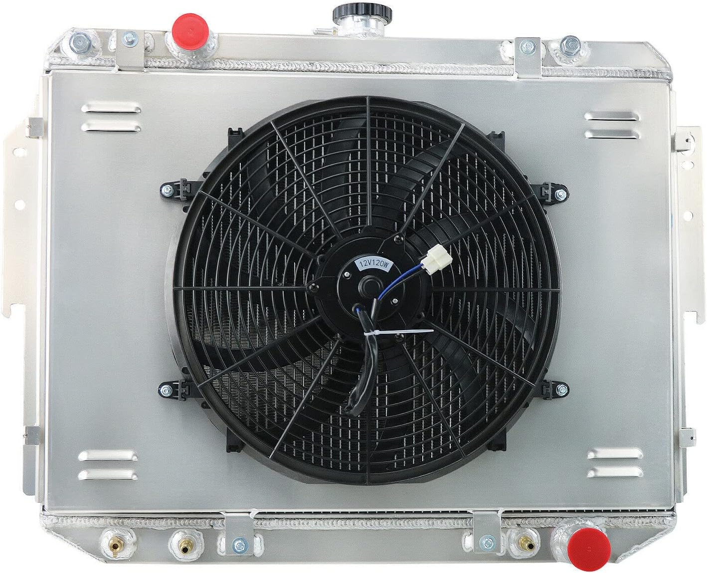 3 Row Radiator Shroud Fan For 1999-2003 Dodge Ram 1500 2500 3500 3.9L 5.2L 5.9L