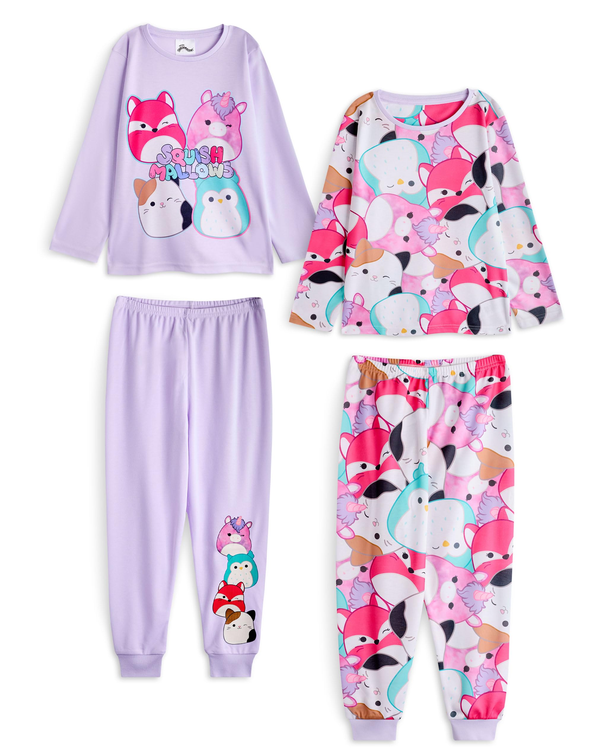 Squishmallows Pigiama Unicorno Bambina | Pigiama Ragazza | Pigiami Bambini Invernale | Pigiamone Pile Bambina | Rosa 5-6 Anni