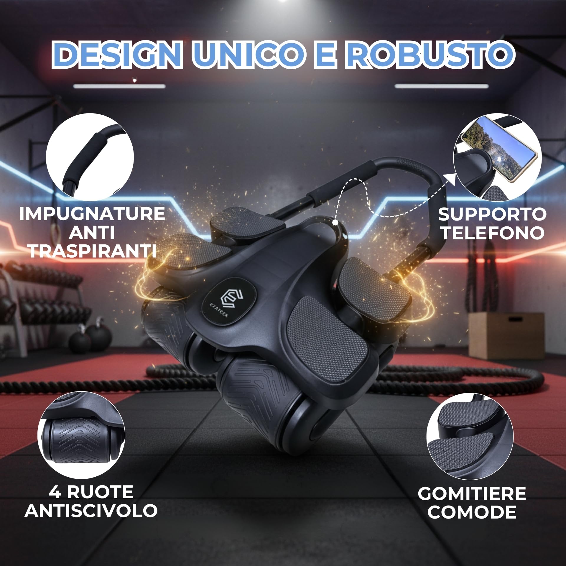 Ruota addominali. Attrezzi per addominali a casa & addominali fitness casa. Ruota per addominali/Addominali attrezzi - Attrezzo per addominali. Ab roller