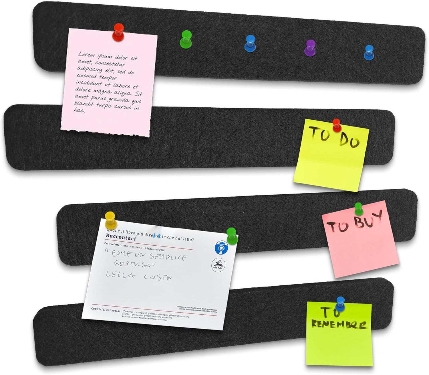 Felt Pin Board Bar Strips Bulletin Board Tiles for Wall