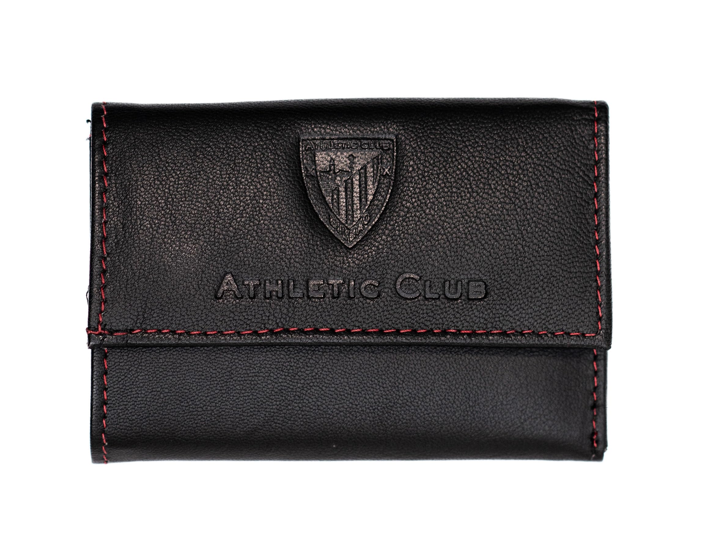 Athletic Club Bilbao. Schlüsselanhänger, offizielles Leder, Schwarz, Schwarz , One size