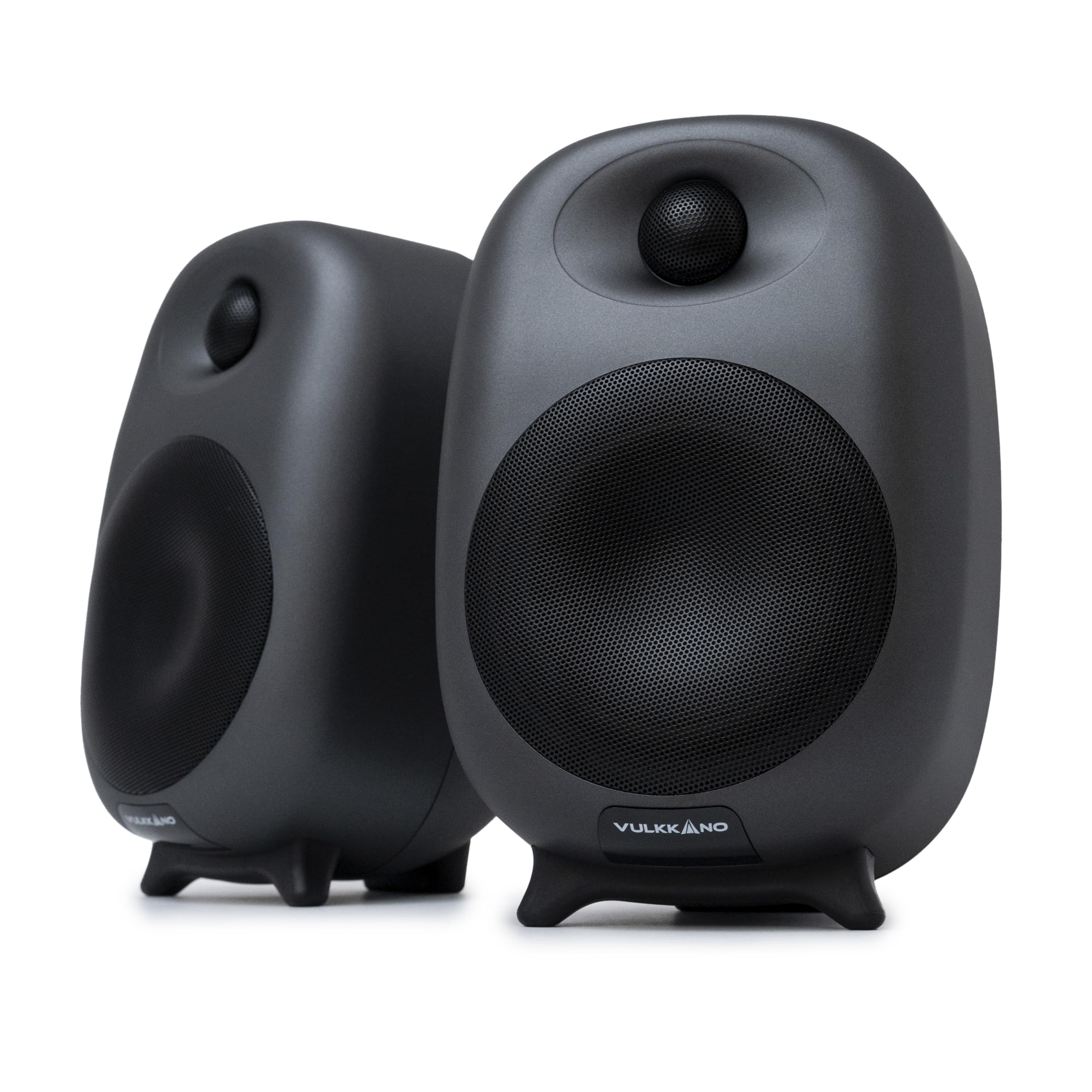 VULKKANO D4 Altavoces PC autoamplificados con Woofer de 4", Potencia de 80W, Bluetooth, USB A, RCA, Aux, Óptica, Sub out, Control Remoto, Altavoces Ordenador con Diseño Elegante