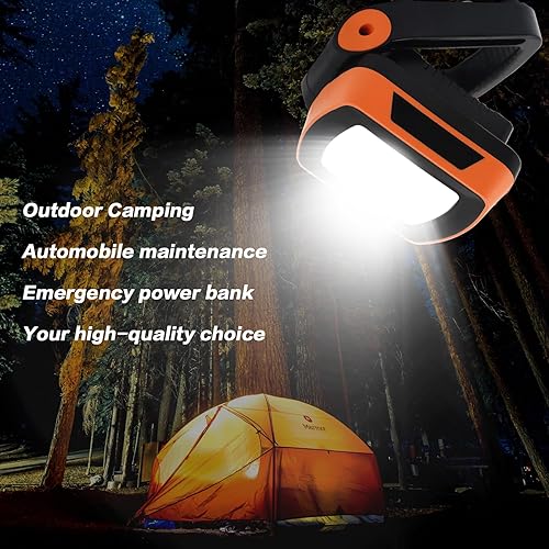 Miniatura 7 de Luz de trabajo LED recargable con base magnética y gancho para colgar, IP65 impermeable, portátil, iluminación para lugares de trabajo para