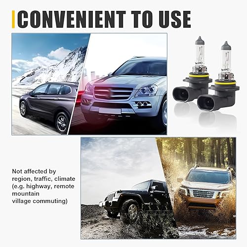 Miniatura 5 de 2 bombillas LED 9006 de haz alto y bajo para automóvil, 12 V, 55 W, 1200 lúmenes, de alta definición, transparente, resistente a los golpes, lámpara