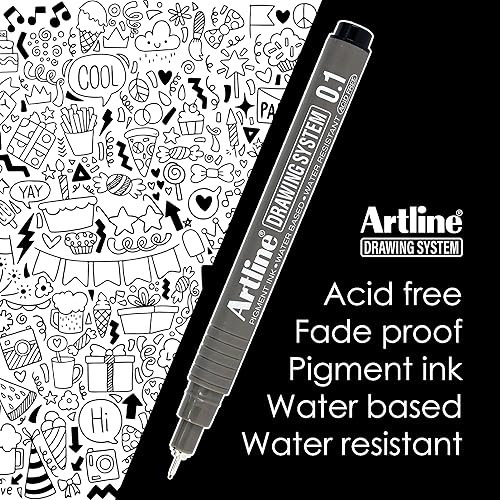 Miniatura 3 de Artline 230 bolígrafos con sistema de dibujo, bolígrafos de dibujo técnico para dibujo, ilustración y diseño gráfico, caja fuerte con certificación