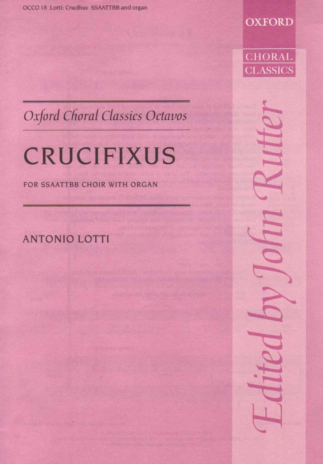 Crucifixus: Vocal score (Oxford Choral Classics Octavos)