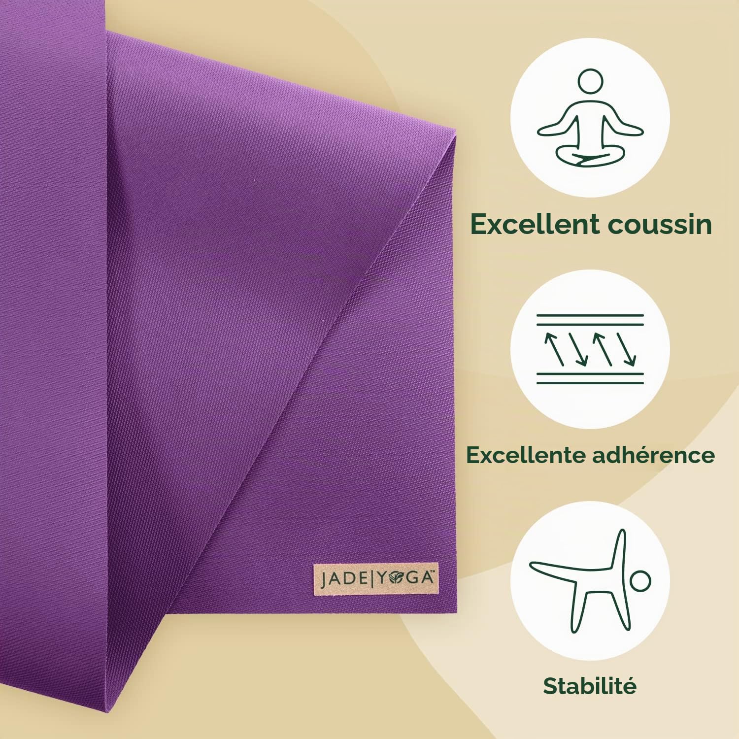Jade Yoga Harmony mat, Purple