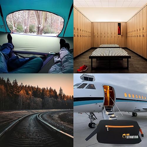 Miniatura 5 de Hair Situation Neceser para hombre, organizador grande y ligero de viaje, bolsa de afeitar, kit Dopp resistente al agua para artículos de tocador