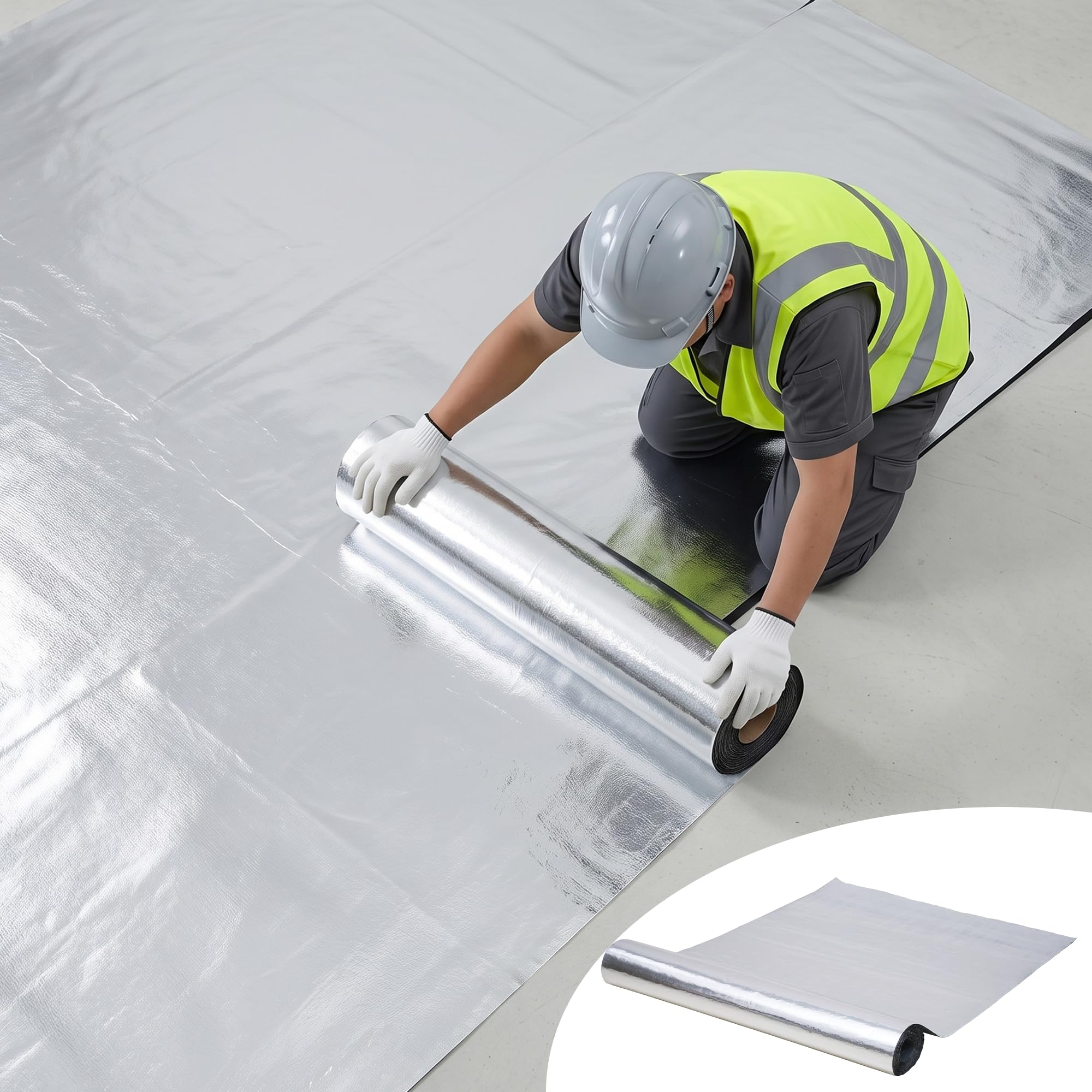 gapino Asphalt Roof Repair Roll Aluminium Foil Bitumen Roll Self-Adhesive