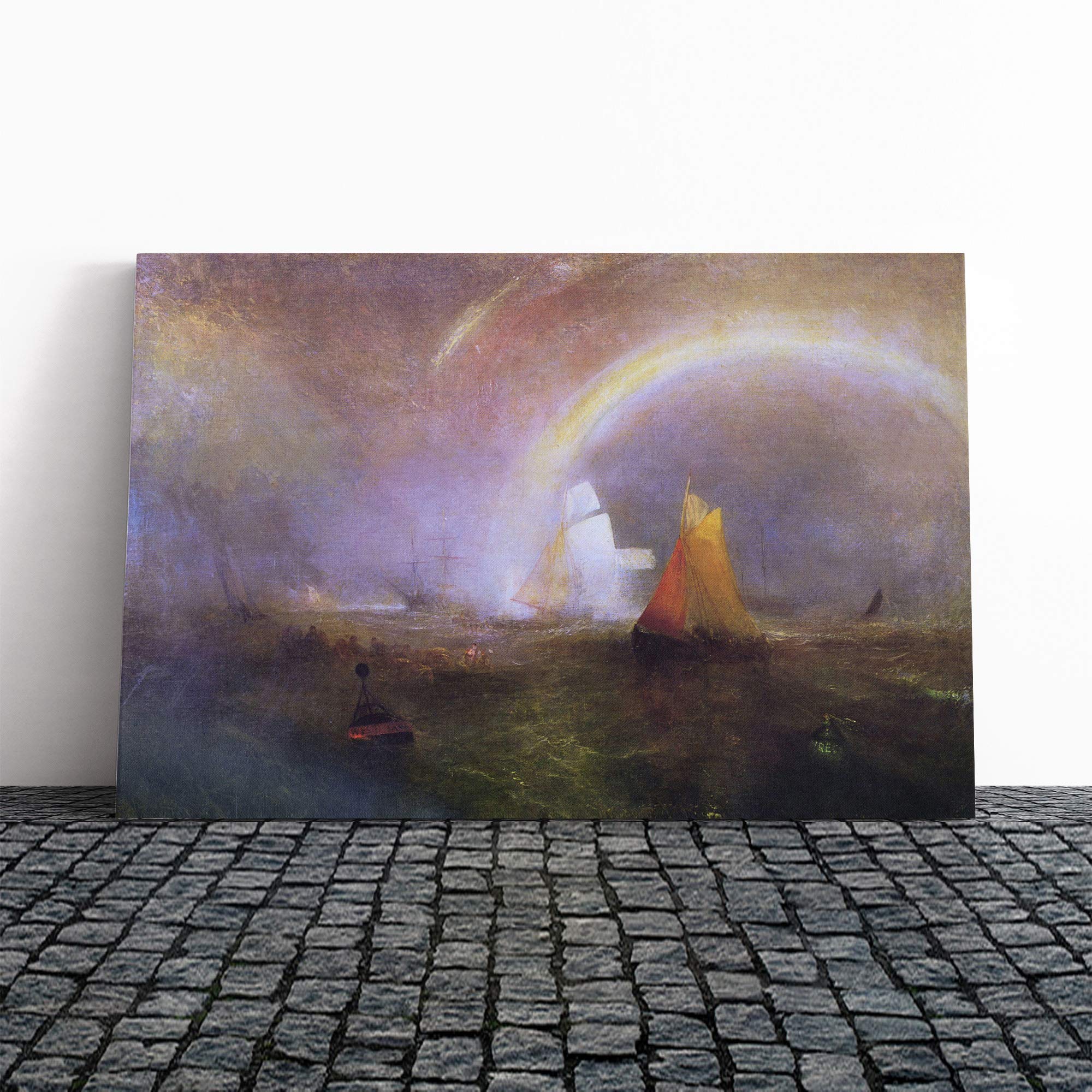 Joseph Mallord William Turner The Wreck Buoy Canvas Print | Gallery Wrapped 30mm Frame Wall Art | 30x20 inches | Ready to Hang | Contemporary Picture | Living Room Bedroom Lounge Office
