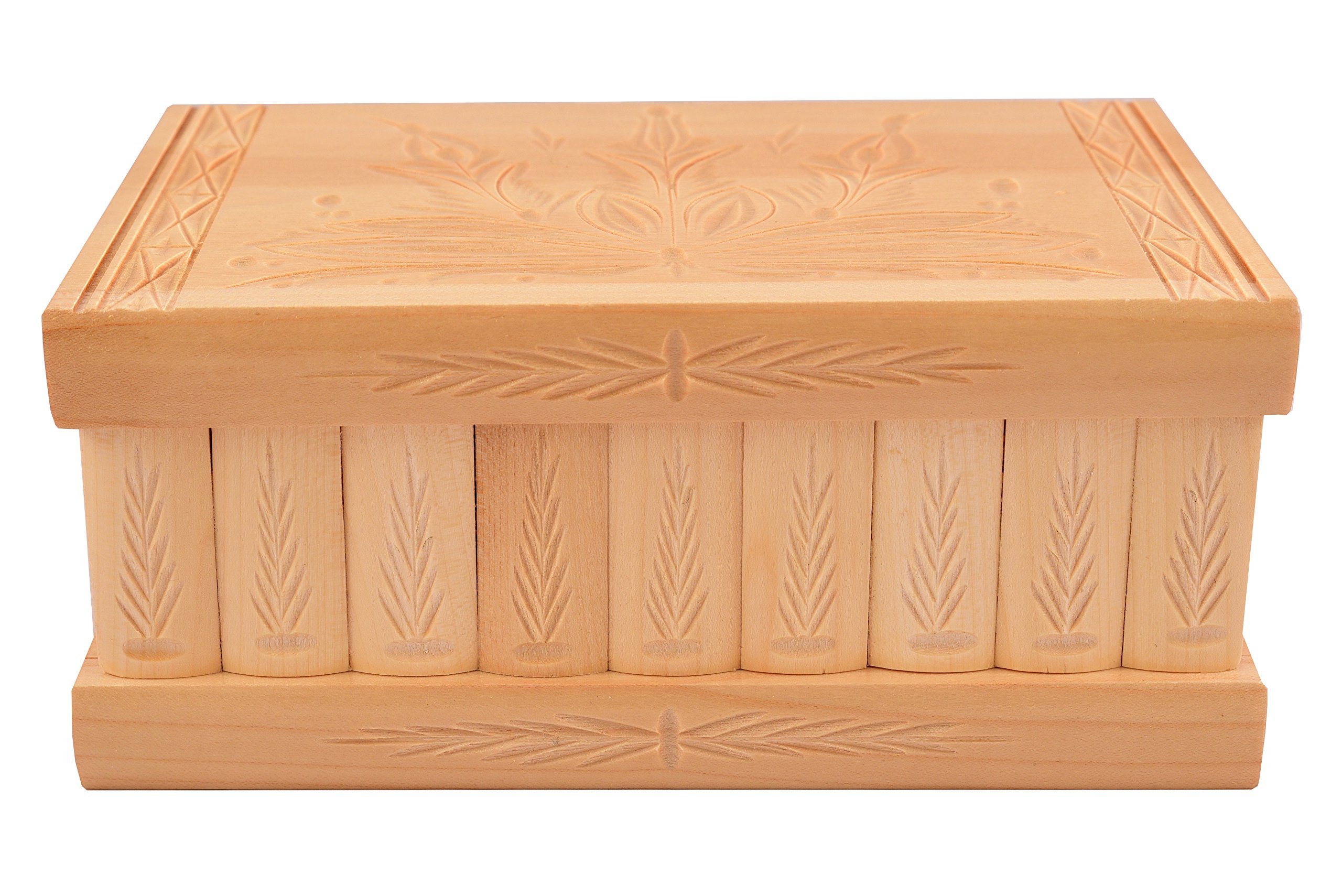Handcrafted Wooden Jewelry Puzzle Box (Large) – Secret Hidden Key & Storage Compartment for Rings, Necklaces, Earrings – Girls, Teens, Men and Women
