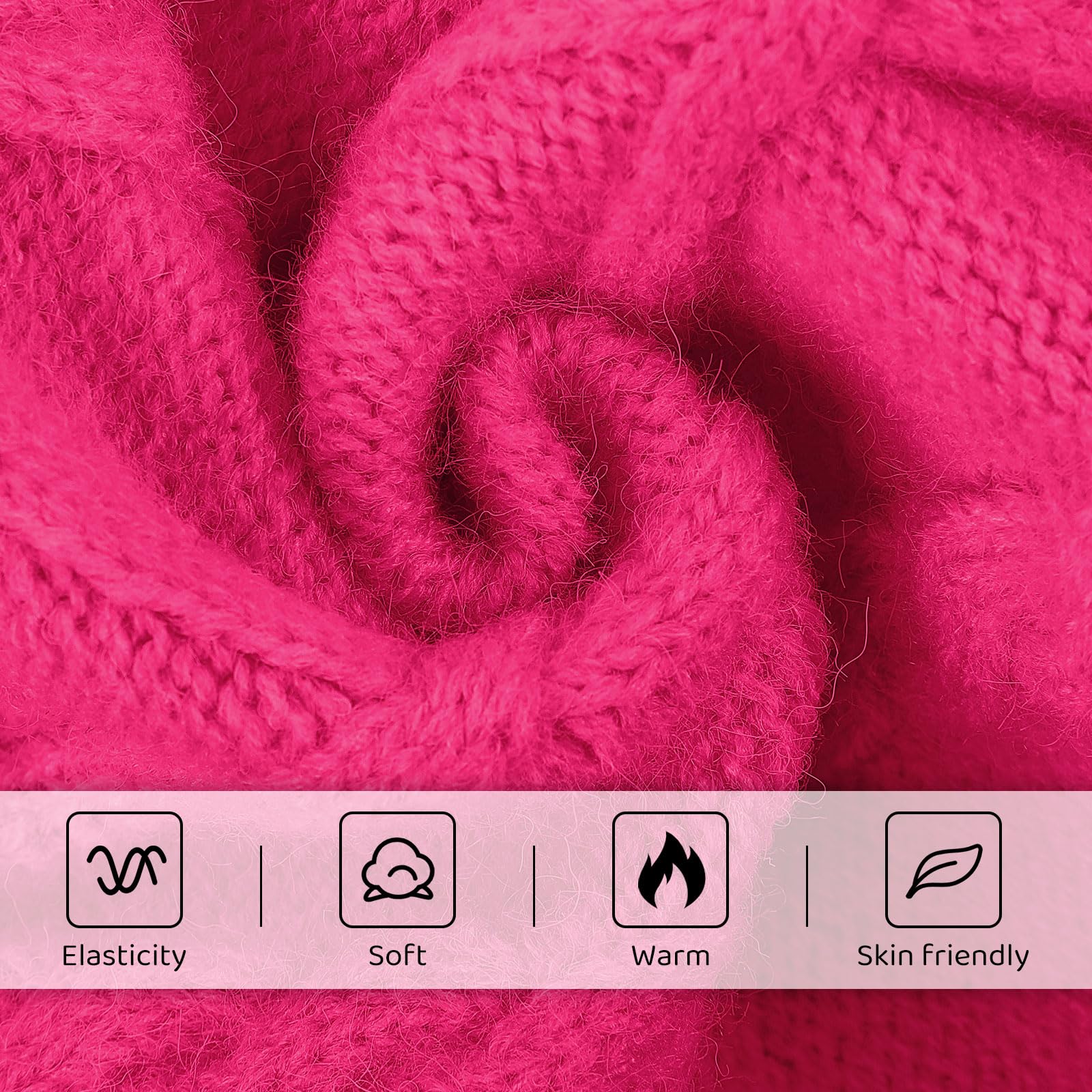 Queenmore Maglione Cane Bassotto Caldo Elastico Collo Alto Ritorto per Chihuahua, Bulldog Francese, Barboncino - Taglia L, Fussia