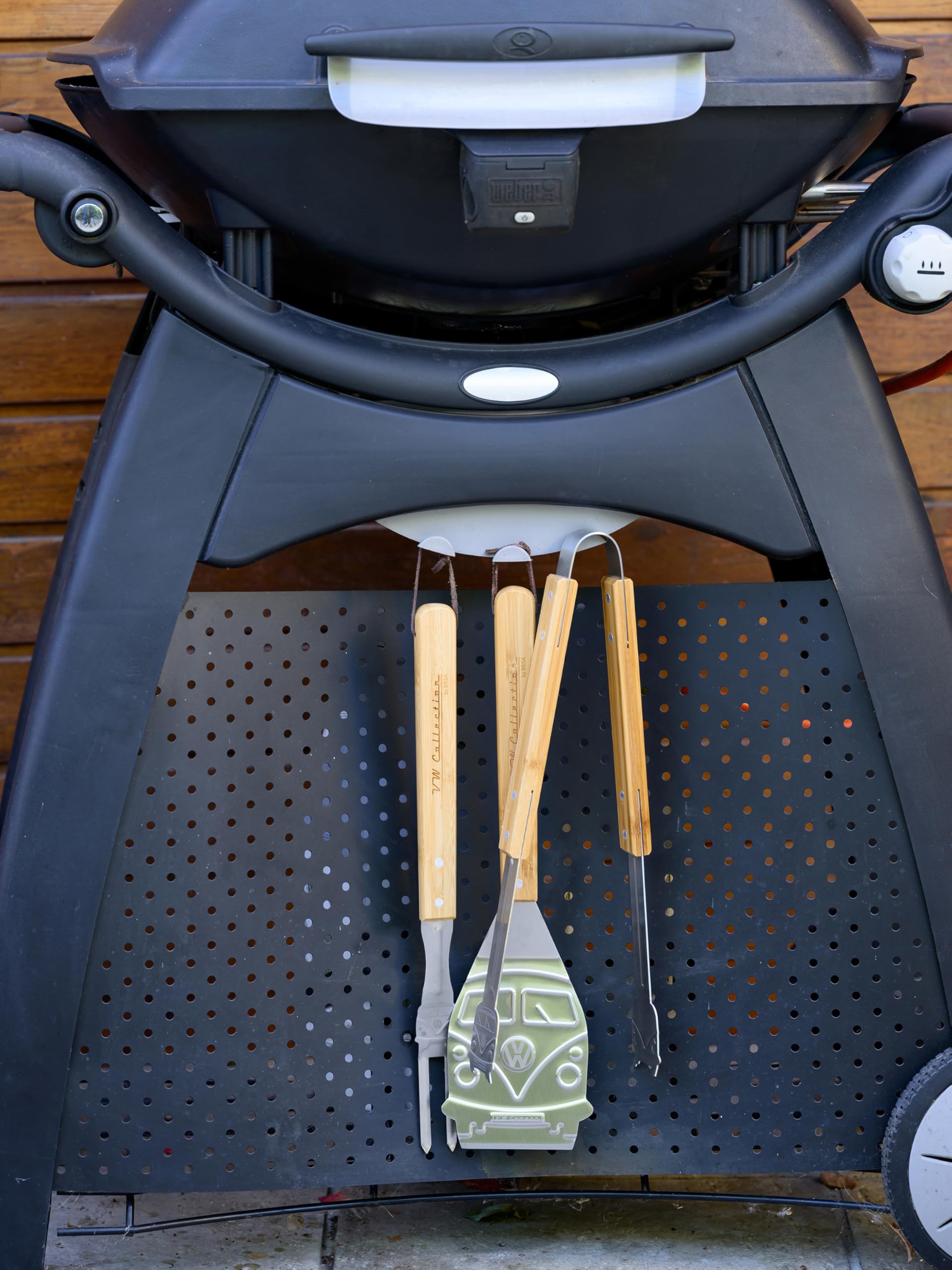 BRISA VW Collection - Volkswagen T1 Combi Utensiles de Barbeque, 3 Pièces, dans Étui