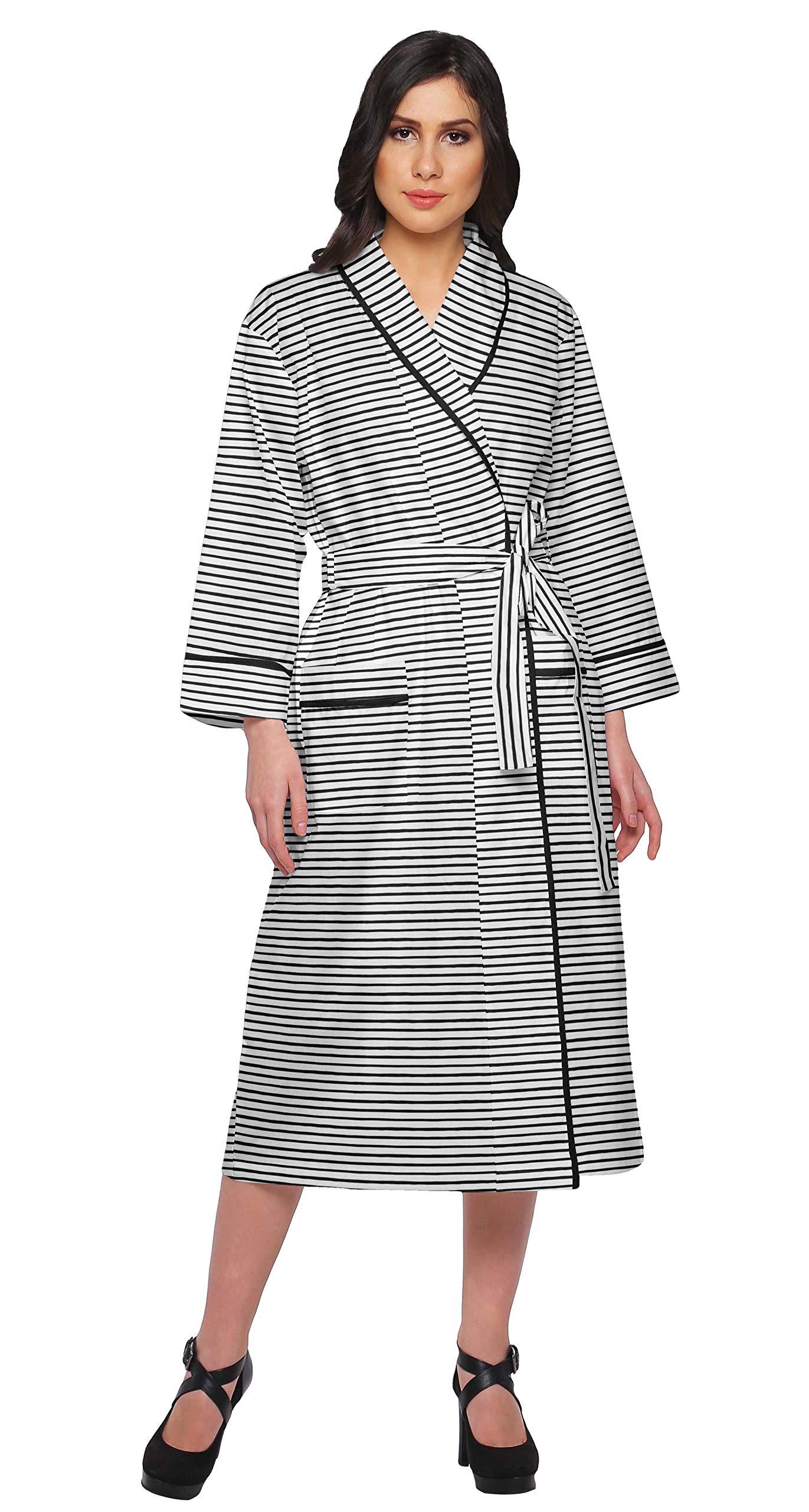 Moomaya Printed Women’s Robe Dressing Gown with Pockets Bath Robe Girls