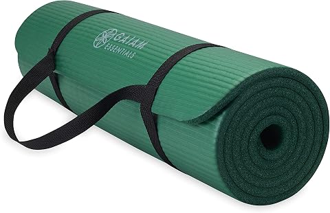 Gaiam Essentials 2/5" Thick Yoga & Pilates Mat with Carry Strap
