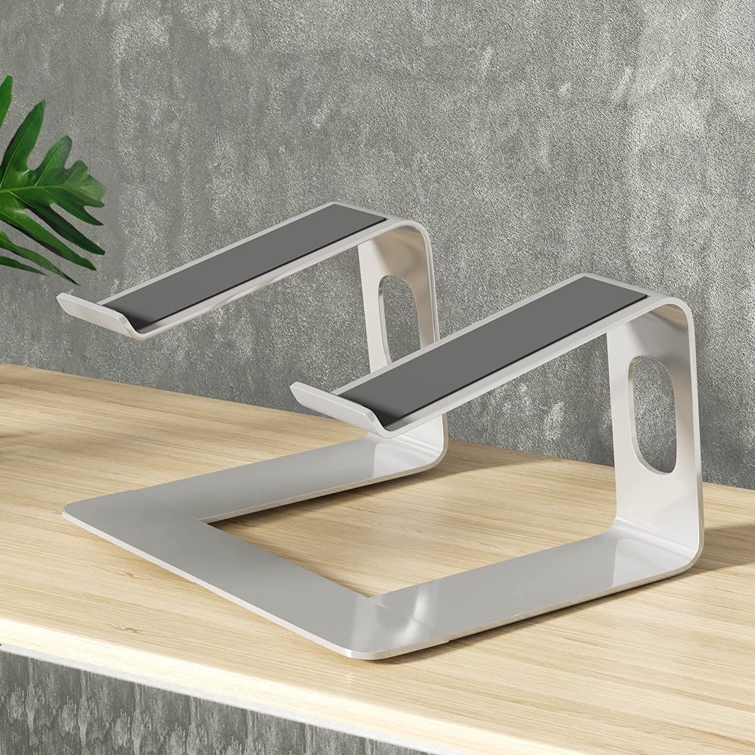 Laptop Supporto per lavorare ergonomico [Elevatore per laptop per scrivania, Supporto per laptop in alluminio robusto, Notebook/MacBook Pro/MacBook Air supporto] argento
