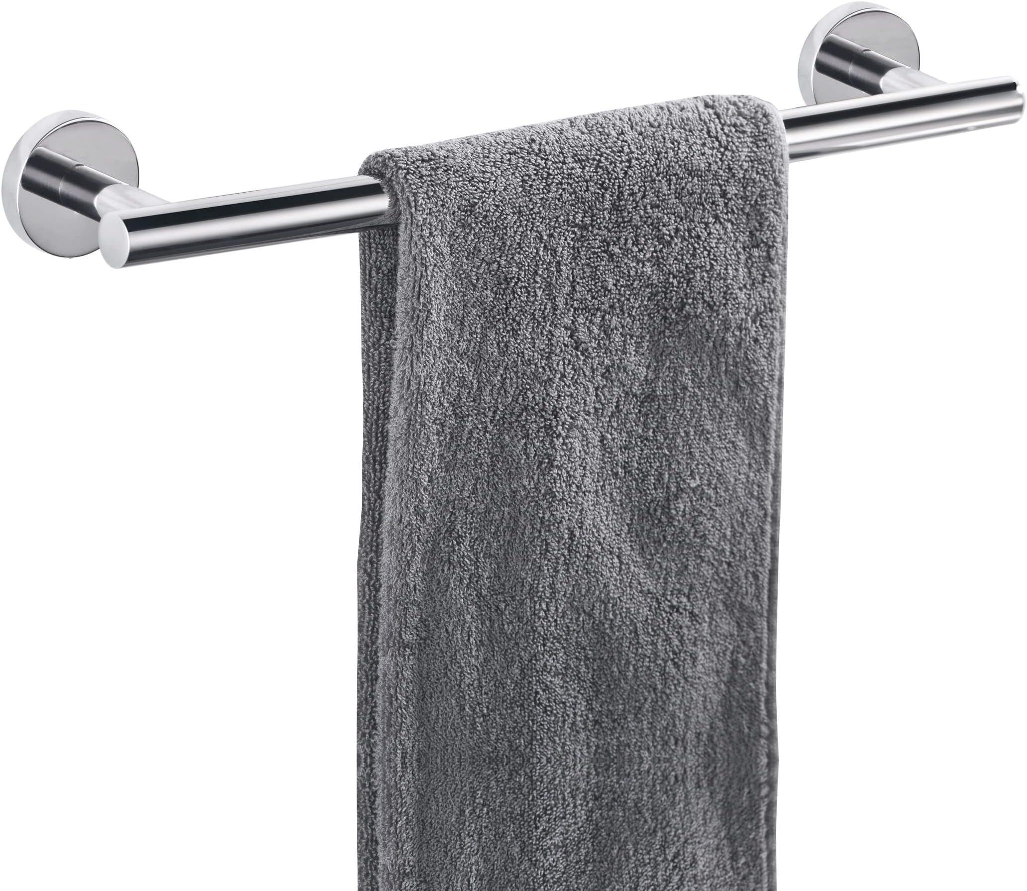 Nolimas Polished Chrome Bath Towel Bar Single Bars Towel Rack Rod Classic Wall Mounted Stainless Steel Bathroom Towel Bar Toilet Kitchen Towel Shelf Single Layer,16inch