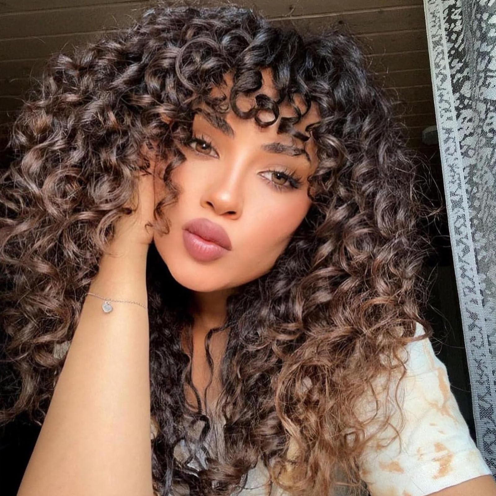 Samtress 14 Inch GoGo Curl Crochet hair Extensions 8 Packs Bohemian Short Crochet Braids with Curly Omber Brown Water Wave Braiding Hair Synthetic for Women (#T30)