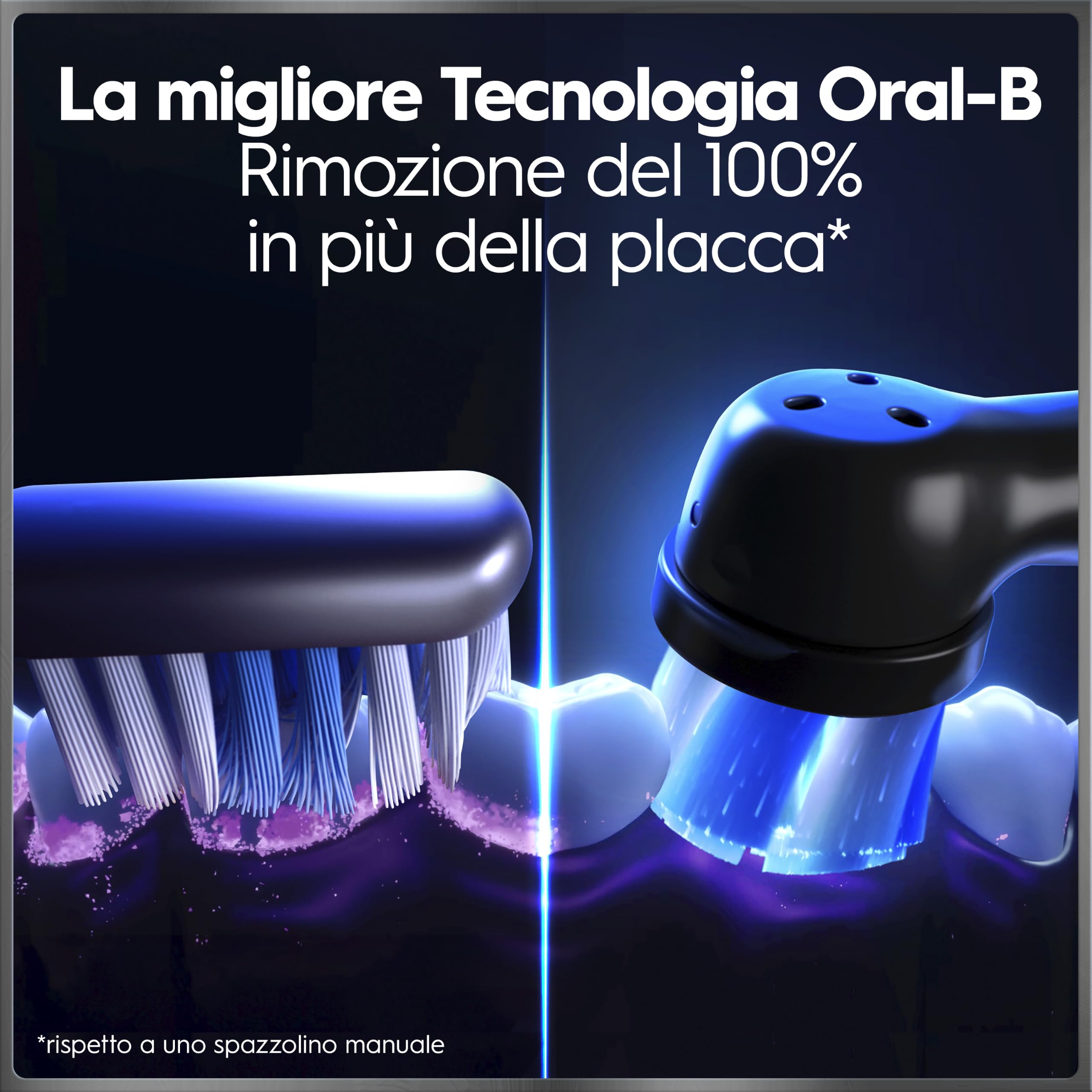 Oral-B iO 10 Spazzolino Elettrico, 3 Testine di Ricambio, Custodia, Nero - 3 Testina di Ricambio per Spazzolino Elettrico, Ricaricabile, Custodia da Viaggio Ricaricabile, Pulizia Denti Efficace
