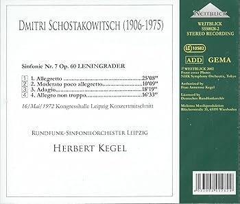 ショスタコーヴィチ　ケーゲル　交響曲選集+7番　セット Amazon.co.jp: ショスタコーヴィチ:交響曲第7番: ミュージック