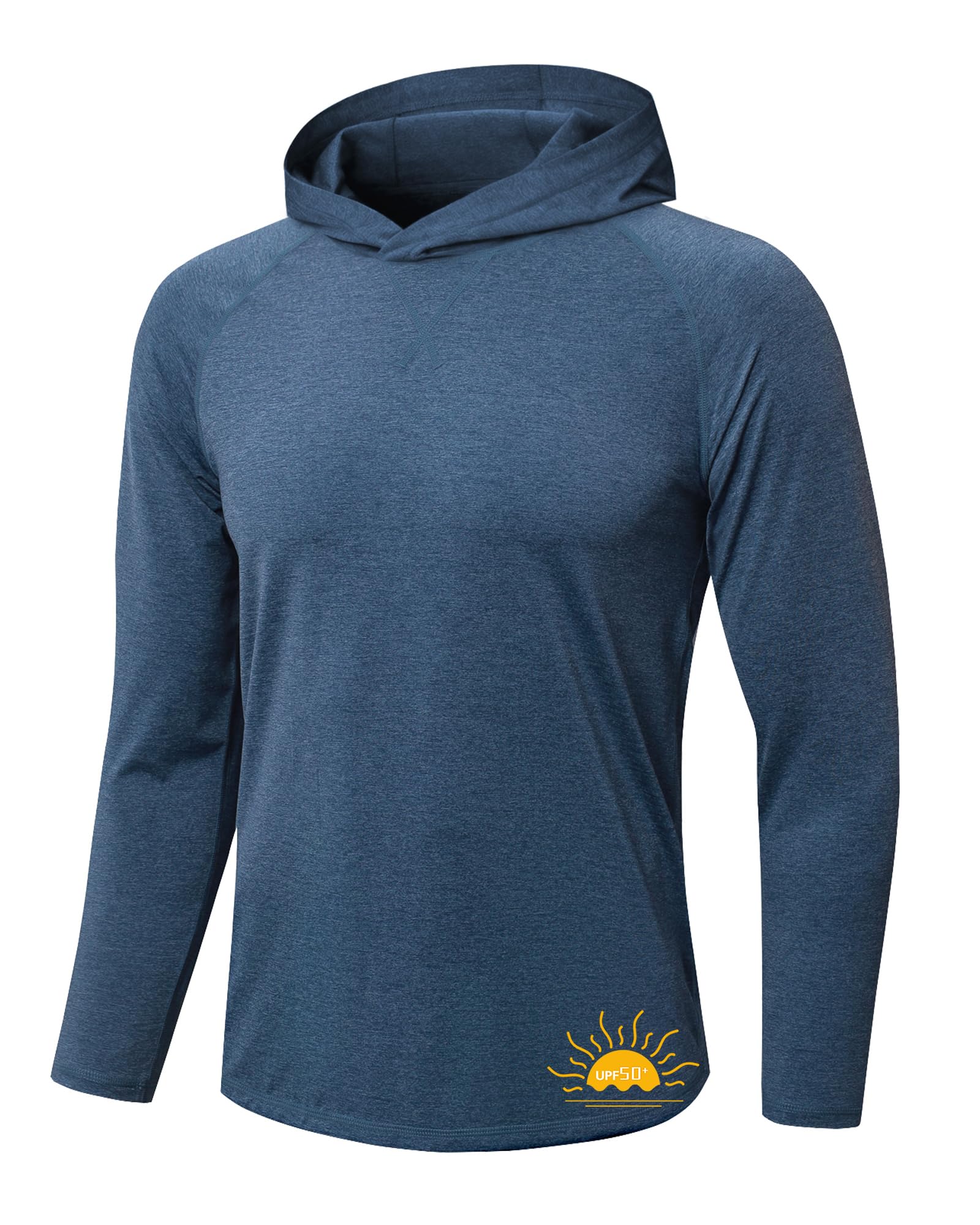 MEETYOO Sun Hoodie Herren & UPF50+ UV Shirt Herren, Kapuzenpullover | Atmungsaktiv, Belüftet, Schnelltrocknend, Ideal für Angeln, Outdoor und Alltag