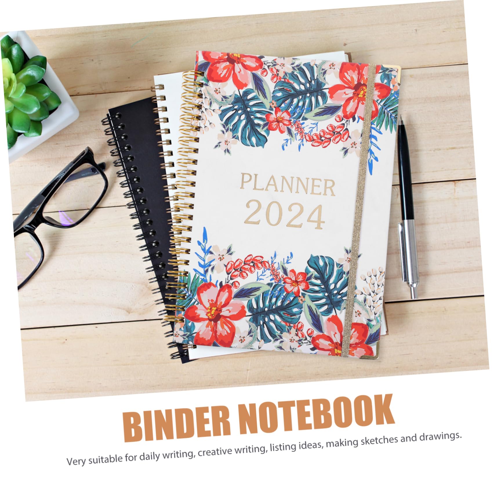 Lurrose 5piezas Planificador Académico Portable Organizador De Tareas Para Estudiantes y Profesionales Agenda Mensual y Diario De Notas Para Trabajo y Estudio