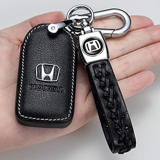 Car Key Cover Key case Replacement for Honda 2019 2018 2017 2016 2015 2014 2013 Honda Accord Civic Crosstour CR-Z CR-V Fit HR-V Odyssey Pilot Key fob Cover case, jdbyps-A(Black)
