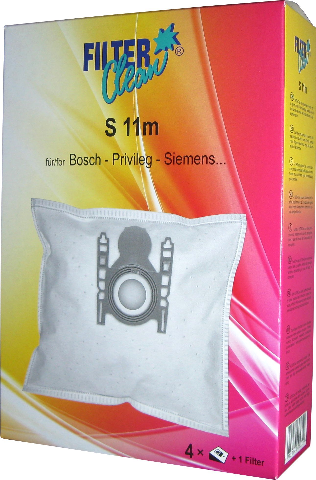 FilterClean S 11m Hoover Bags, White