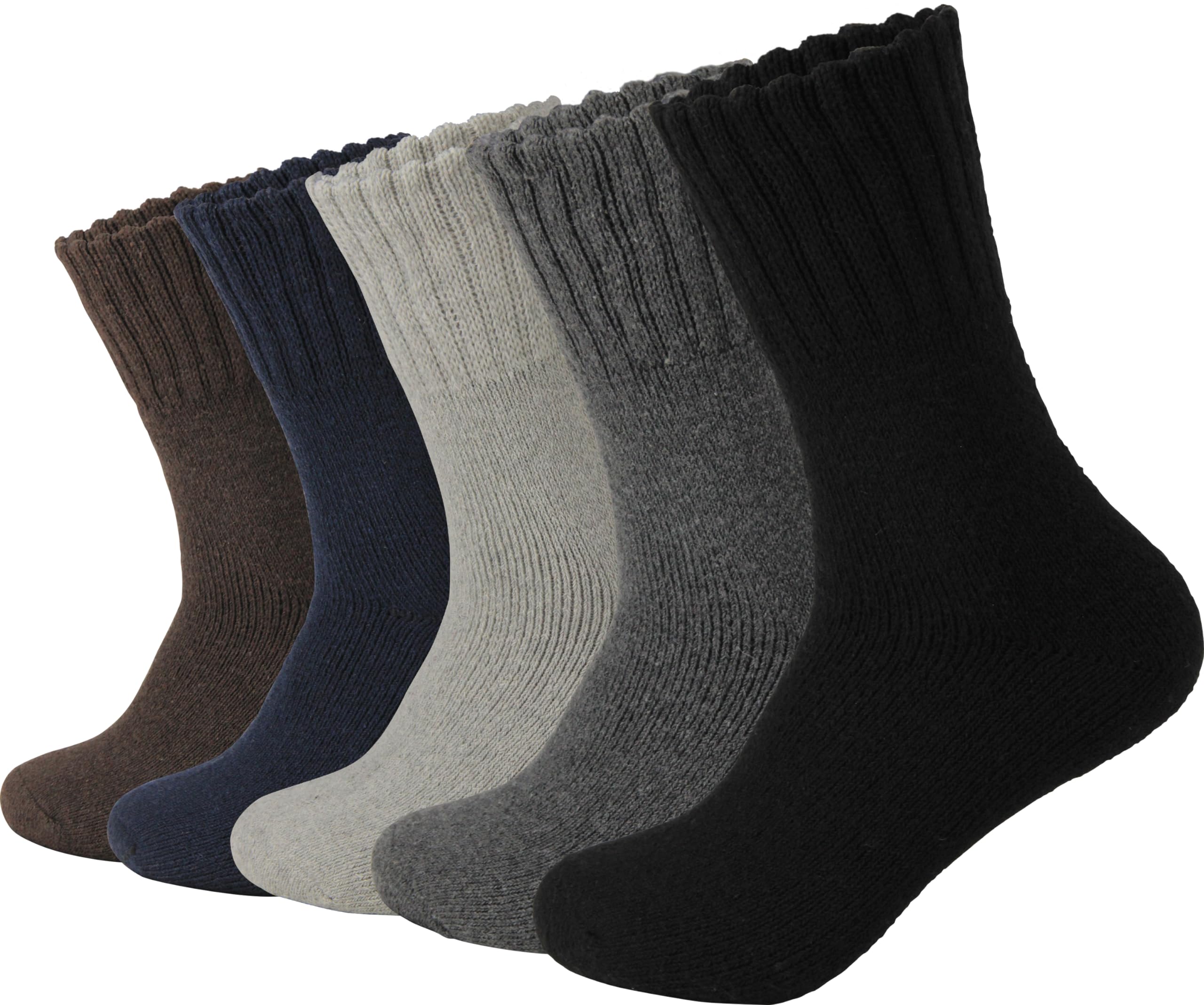 BomKinta Boot Socks for Men - Solid Winter Socks Thick Warm Work Socks Size 7-12
