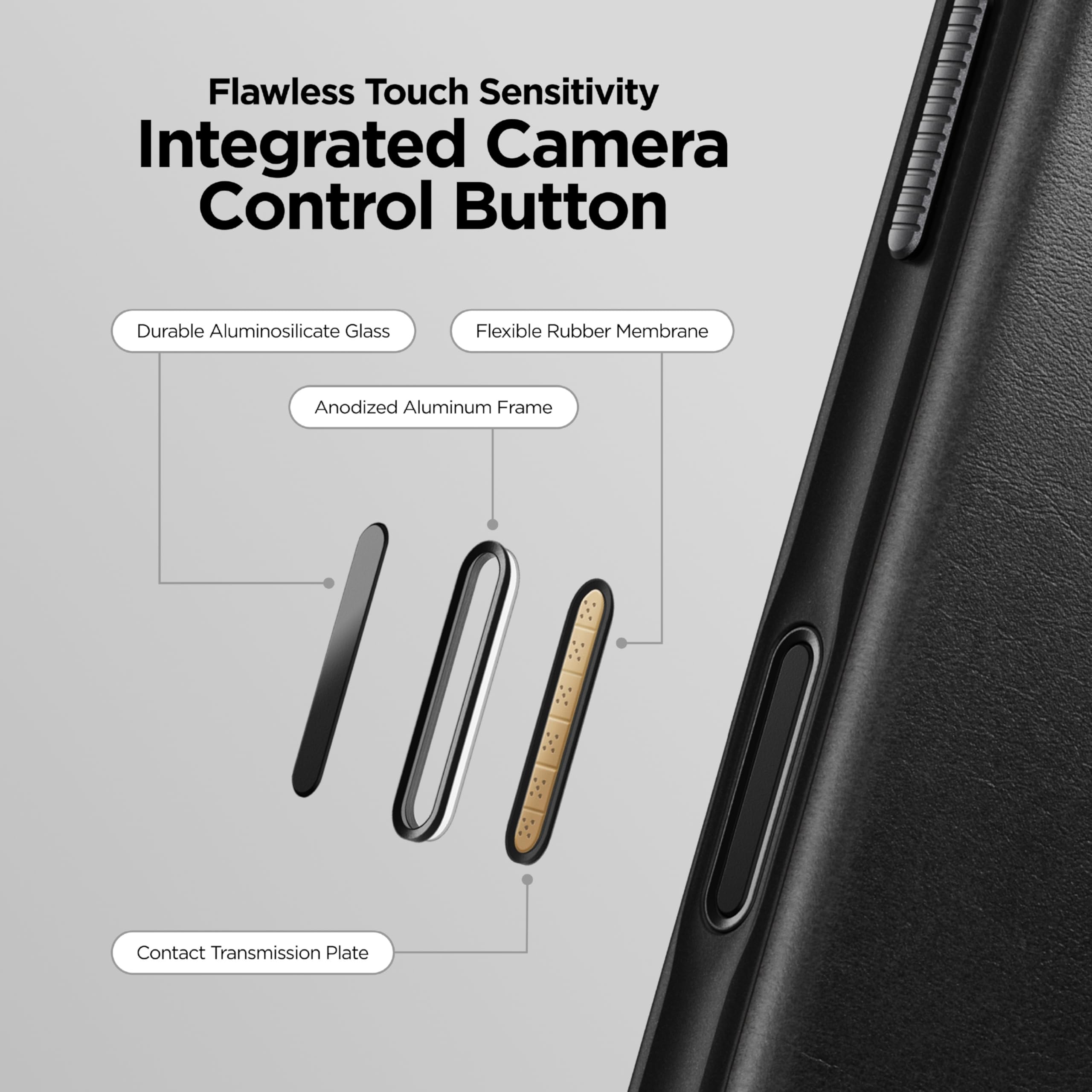 NOMAD Nowoczesne skórzane etui czarne kompatybilne z iPhone 17 Pro Max, skórzane etui Magsafe ładowanie kompatybilne etui na telefon do iPhone'a 17 Pro Max