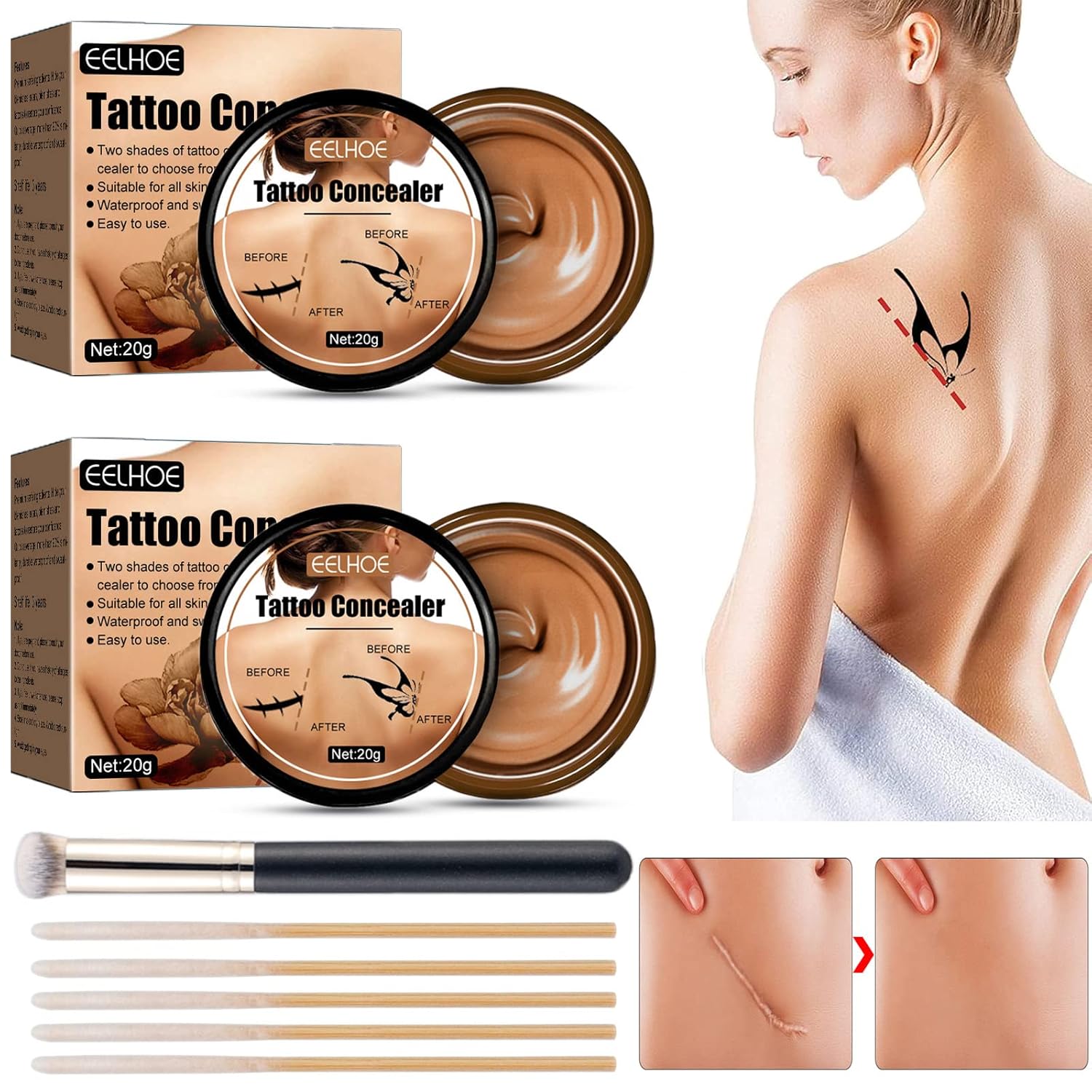 Comprar Tattoo Concealer, Tattoo Cover Up Makeup Waterproof, Body