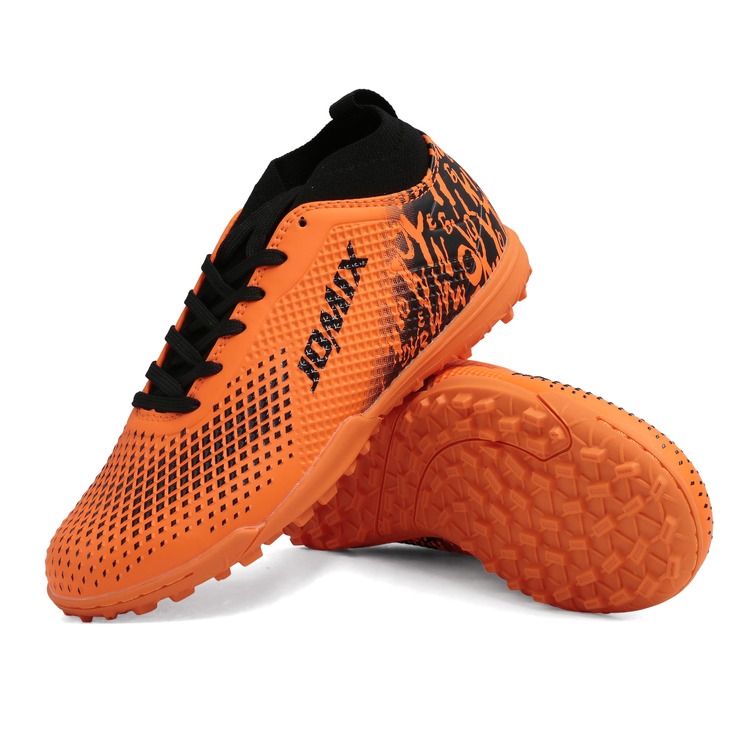 JOMIX Scarpe da Calcetto Calcio Unisex Bambini Ragazzi Adolescenti – Multitacchetti TF per Campi Sintetici ed Erba Artificiale – Leggere Resistenti Antiscivolo KOS250435 Arancione, 34