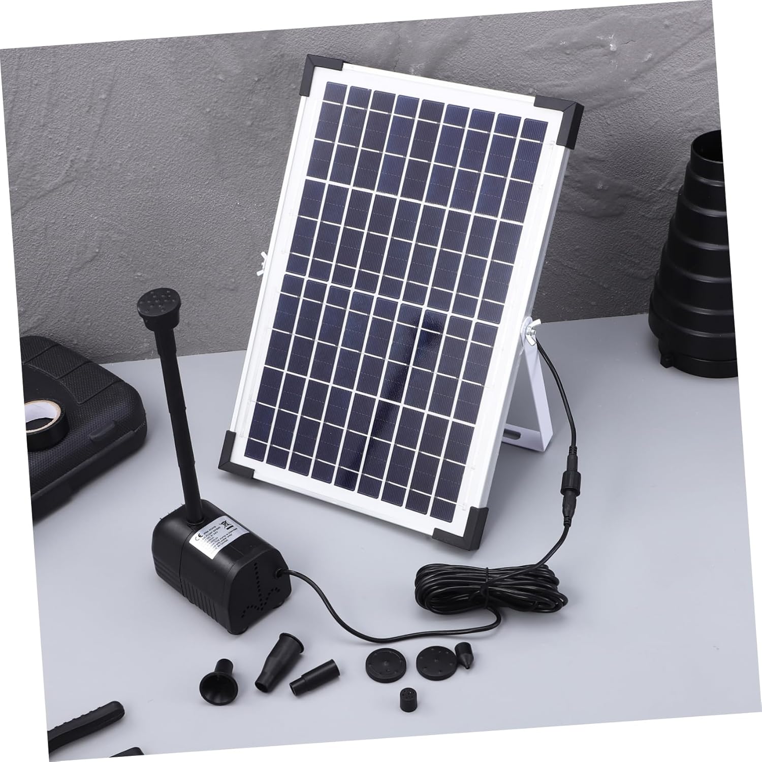 12w Solar Water Pump Kit Panel Solar Fountain for Outdoor Ponds Water Feature Pump for Garden Decoration and Wildlife