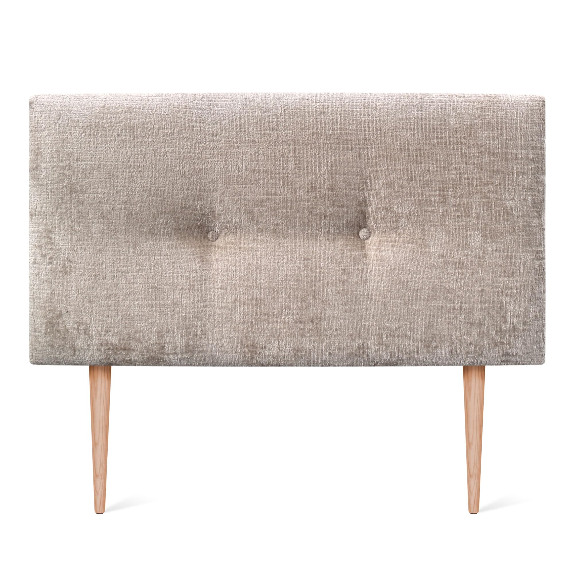 DHOME Cabecero Acabado Lana Natural con Botones y Patas Cabezal Tapizado Cama Dormitorio Alcolchado Winter Luxury (Lana Beige, 110x105cm (105))
