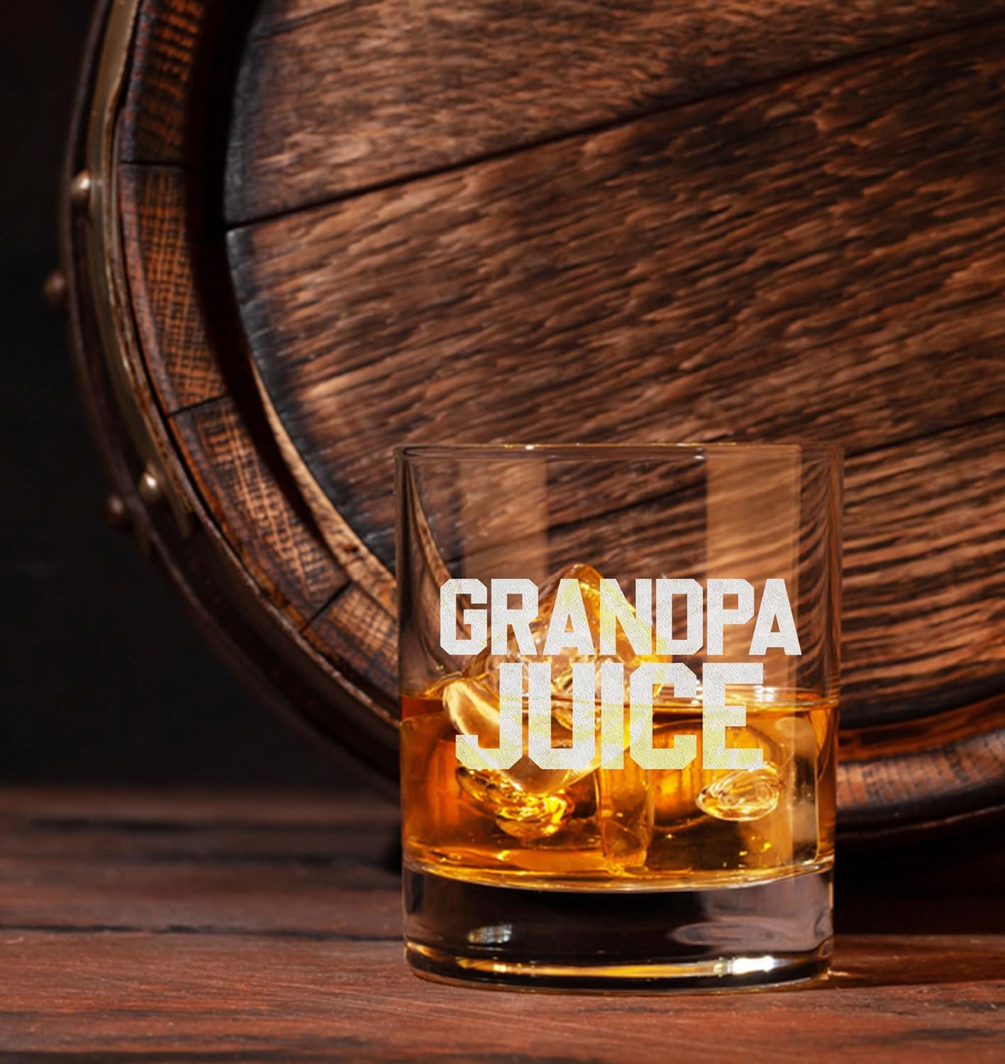 Grandpa Christmas Gifts - Grandfather Christmas Gifts for Grandparents, Great Granddad, Papa, New Promoted To Grandpa from Granddaughter, Grandson, Grandkids - 10oz Whiskey Rock Glass - Image 3