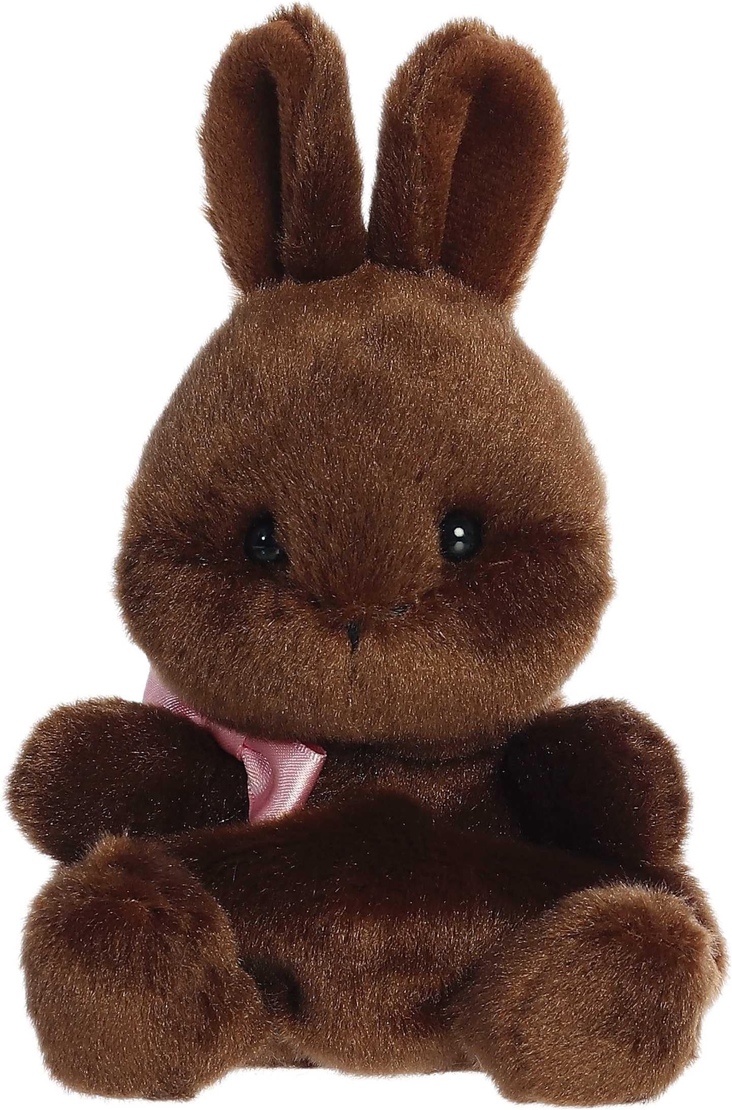 Aurora Adorable Palm Pals Richie Chocolate Bunny Stuffed Animal - Pocket-Sized Play - Collectable Fun - Brown 5 Inches