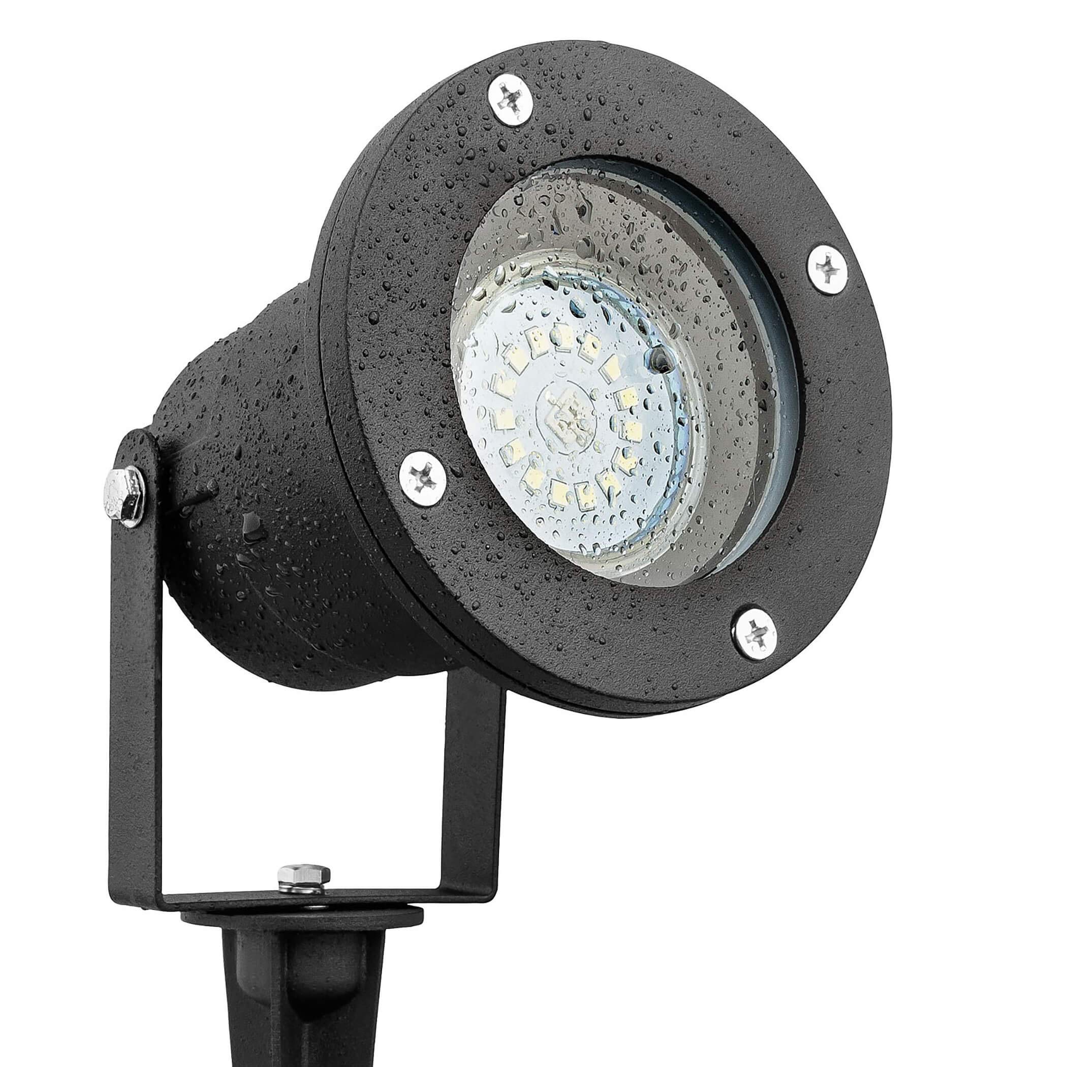 Lampe LED Explorer - Spot De Jardin Avec Piquet De Terre En Anthracite - Avec Capuchon Amovible Et Câble De 1,5 M Avec Prise - Lampe D'extérieur Orientable Pour L'éclairage De Jardin