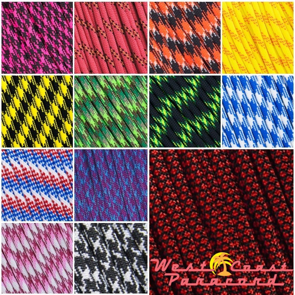 West Coast Paracorde – Paracord/Corde De Parachute Type III 7 Brins 550 Pesant Résistance à La Rupture Fabriqué Par Gouvernement Américain, Maîtres D'œuvre 550 Survival Cord, Made In USA., 100 Feet