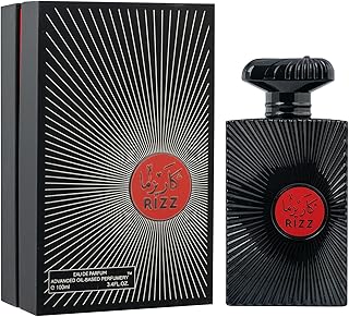 ARIAZ Rizz Men’s Eau De Parfum 3.4 Oz - Warm Woody Aromatic Cologne with Bergamot, Apple, Cinnamon, Amber, Patchouli - Long-Lasting Evening Fragrance for Fall & Winter