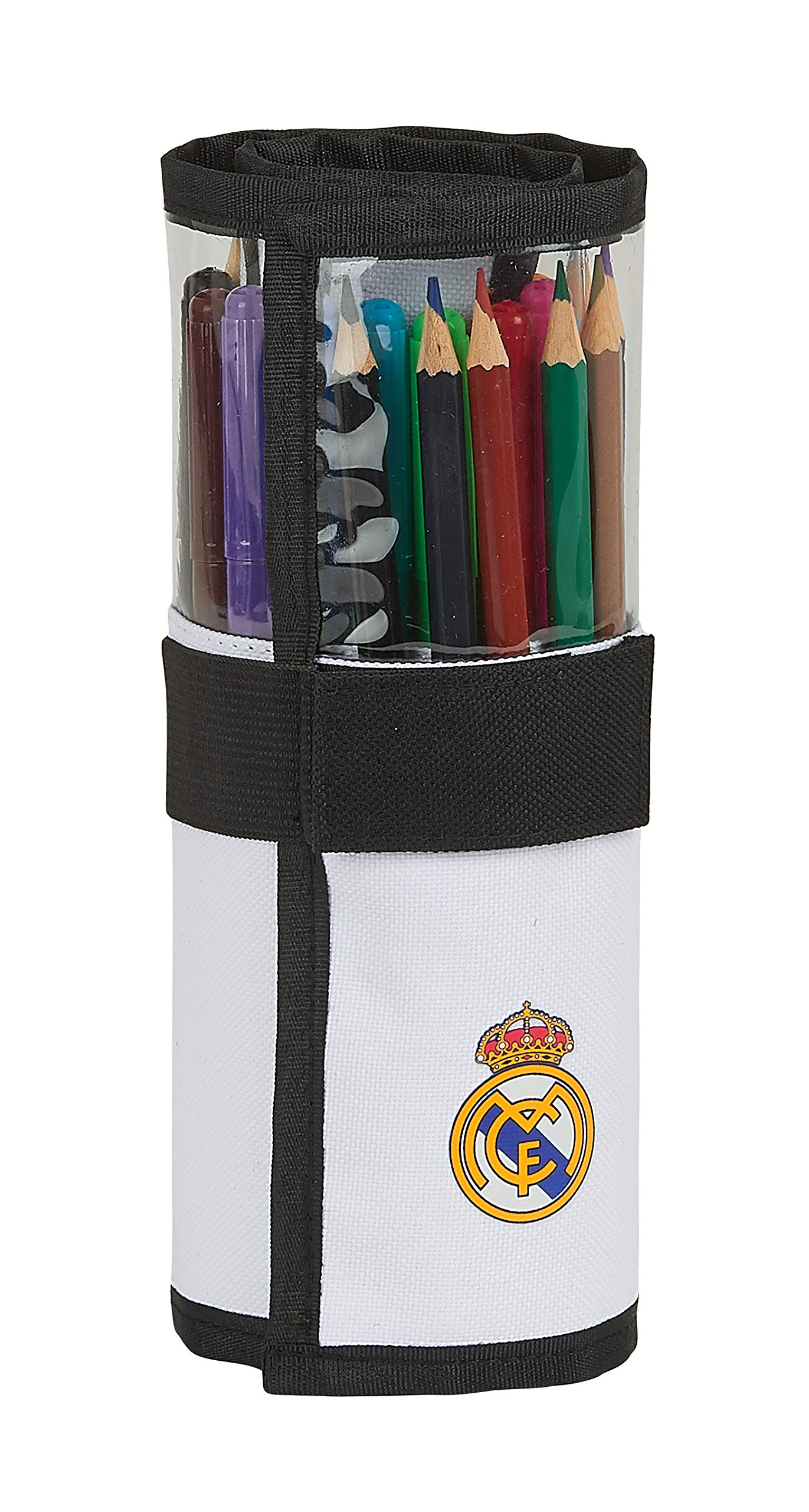 PLUMIER ENROLLABLE 27 PCS. REAL MADRID 1ª EQUIP. 20/21