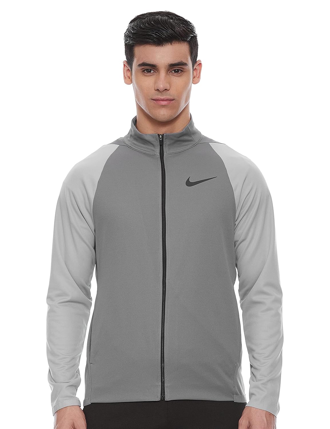 Buy Nike Men's Synthetic Round Neck Track Jacket (928027036_Gun Smoke