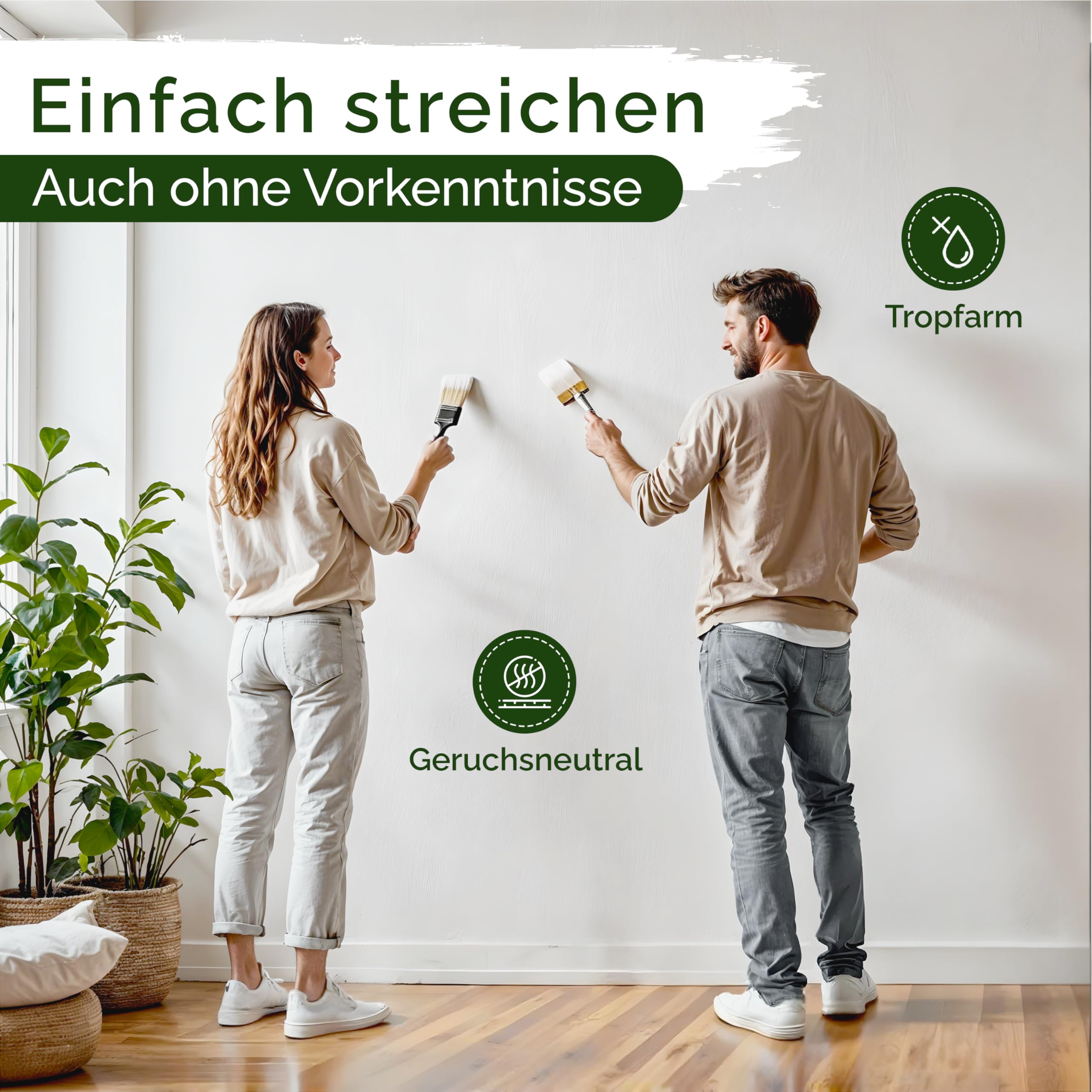 Wandfarbe Weiß matt 10 L – Pure White