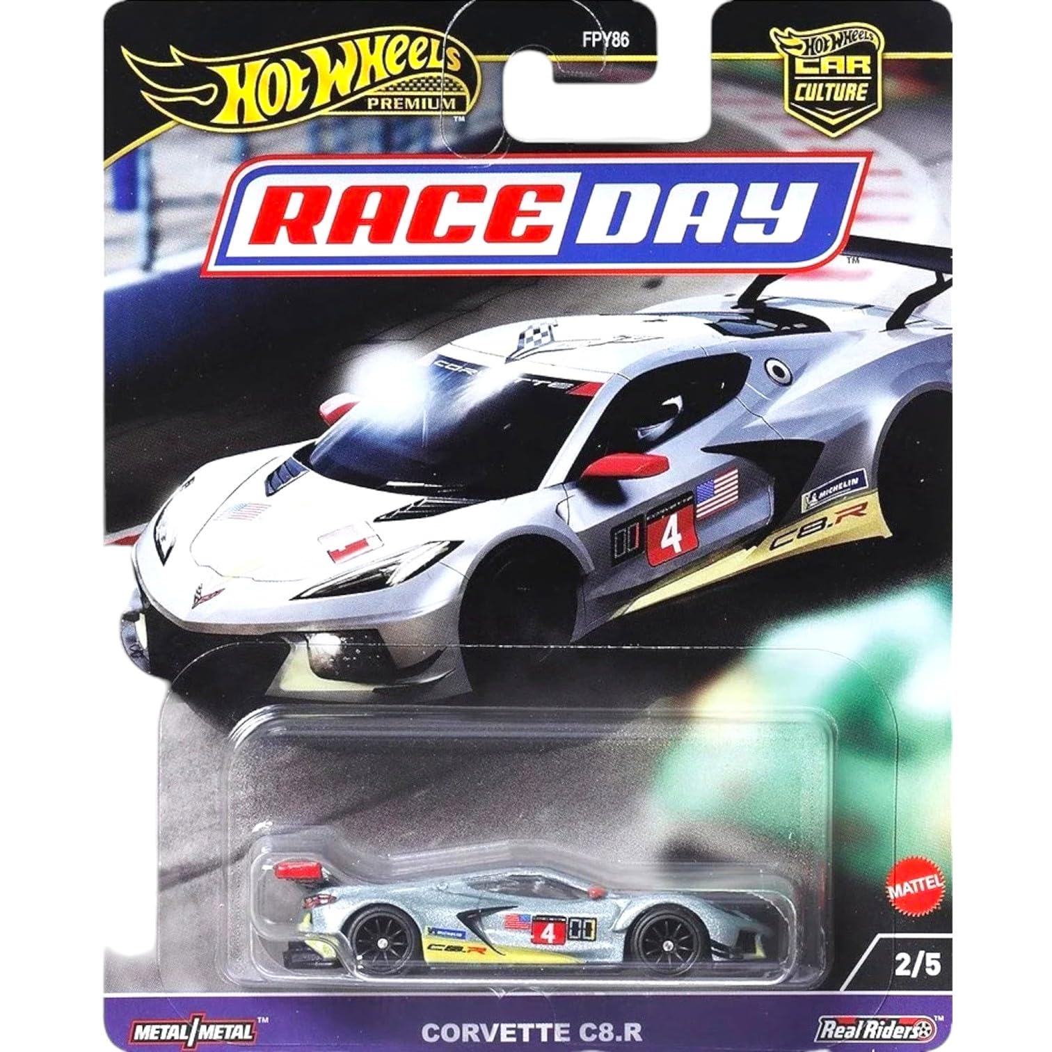 Hot Wheels Race Day Car Collection, 5-Pack Die-Cast Cars, Porsche