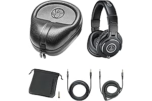 Audio-Technica ATH-M40x Professional Studio Monitor Headphones and Protective Case