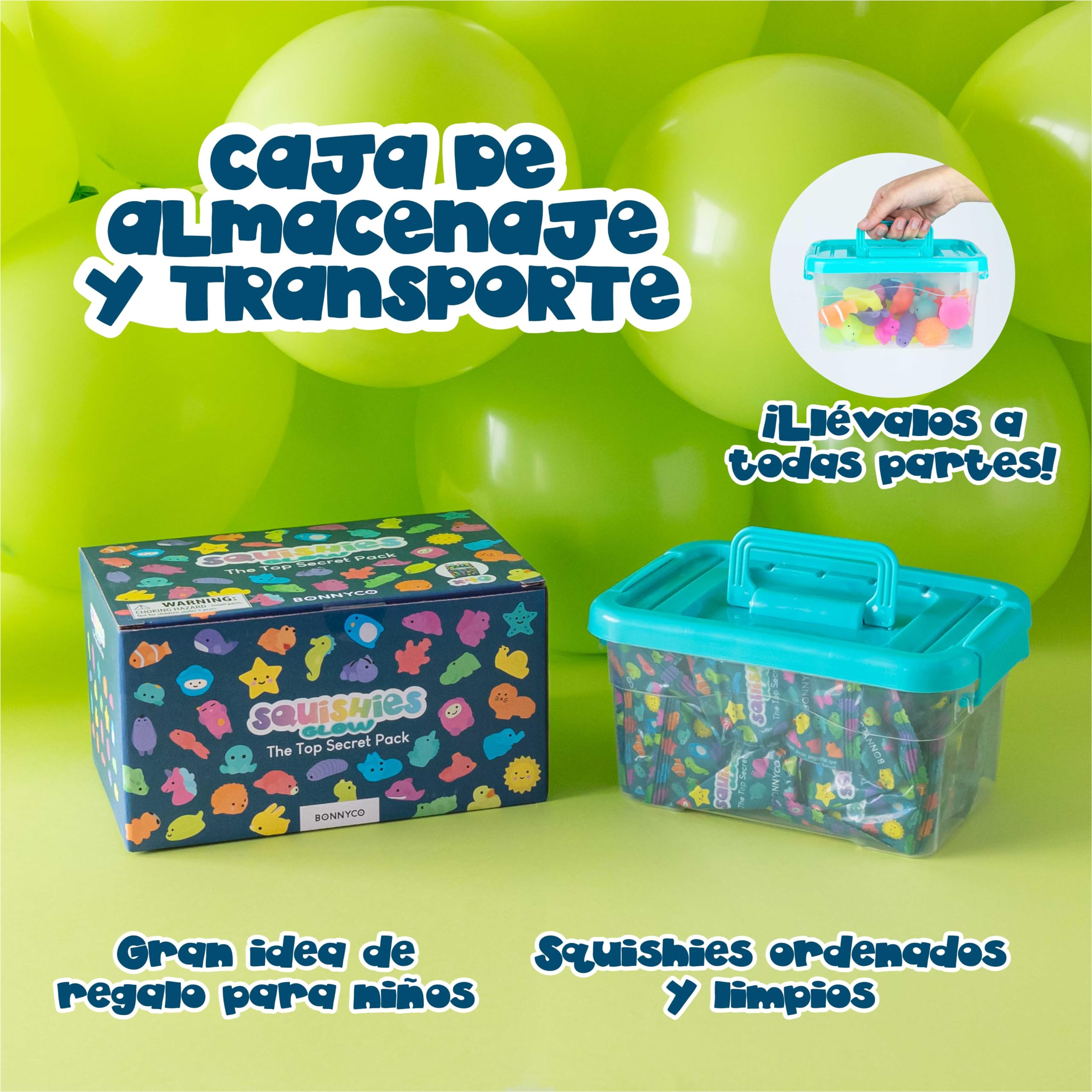 BONNYCO Squishy Regalos Cumpleaños Niños Colegio Pack 40. Detalles Cumpleaños Niños con Brillo en la Oscuridad, Relleno Piñata Fiesta Infantil. Regalitos Invitados, Regalos Alumnos Primaria — view 5