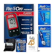 Premier Glucose Monitor Starter Kit with Strips, Lancets & Lancing. Full Diabetes Testing Bundle with Lualls 45 Diabetes Decoded