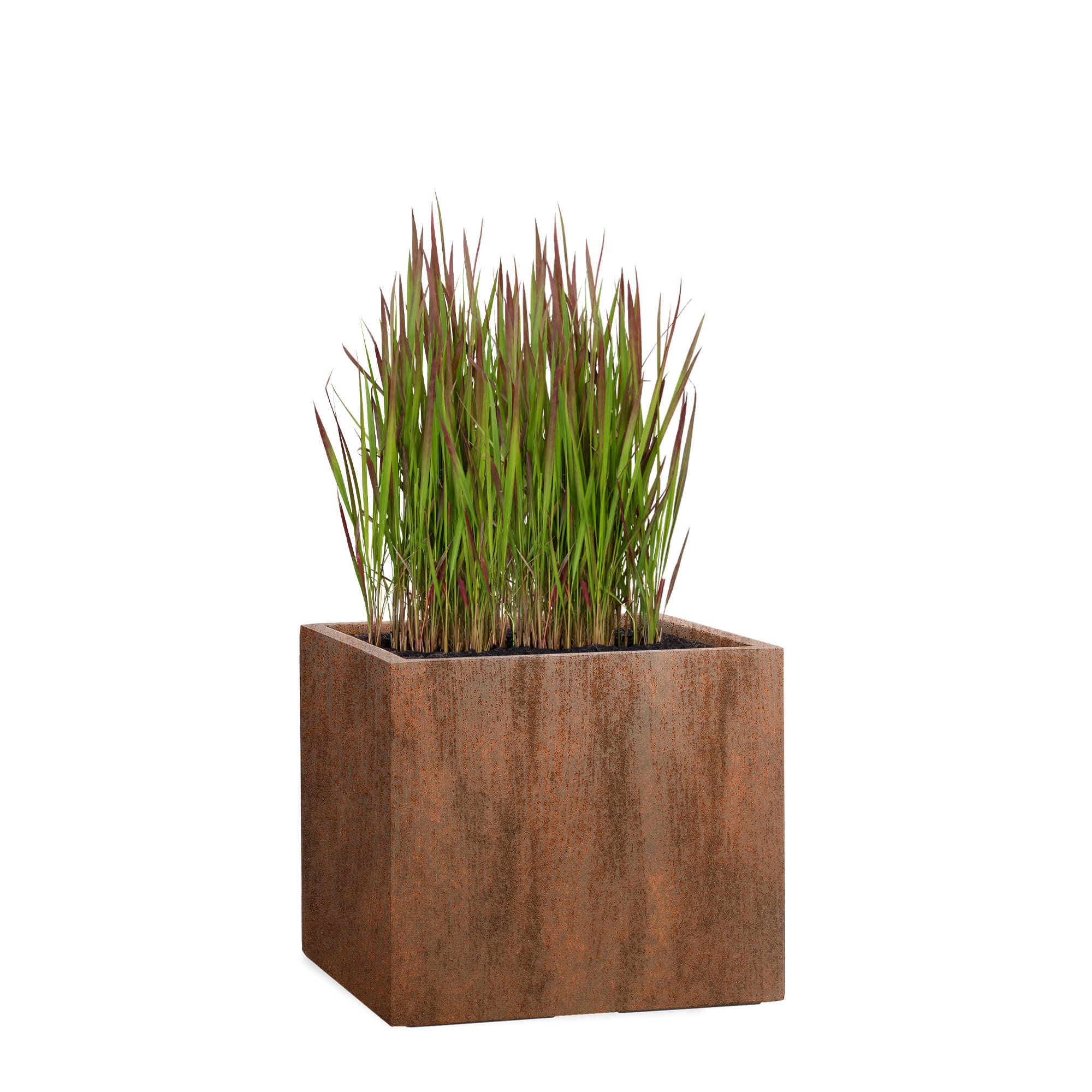 Pflanzwerk® Maceta Cube Tostado Marrón 23x23x23cm *Resistente a Las heladas* *Protección UV* *Calidad Europeo*