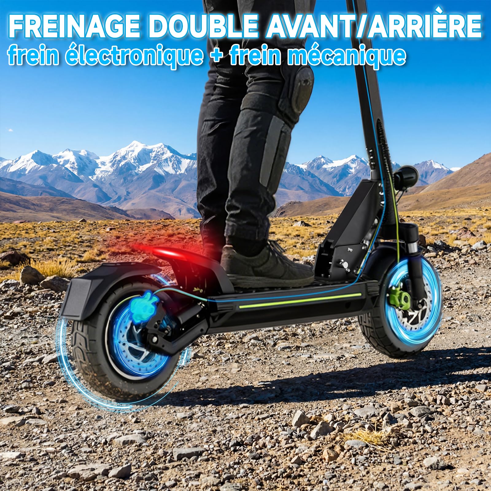 TODIMART D6 Trottinette Électrique Adulte, Autonomie 50–55 km, Batterie 48V 13Ah, Moteur 500W (800W Max), Pliable, Puissante, Double Suspension, Tout-Terrain, Ultra Légère, Scooter Electrique Adulte