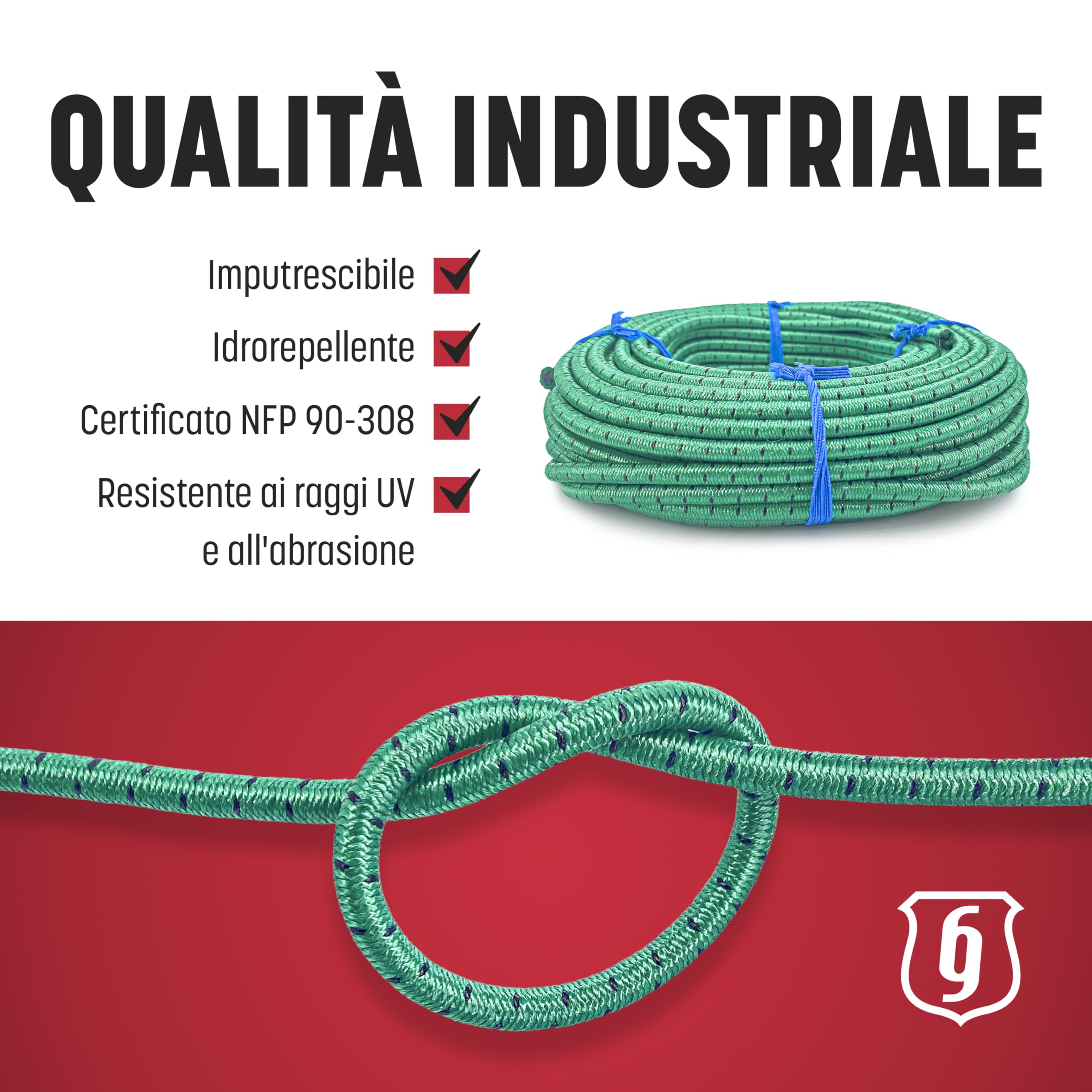 KINGLAKE Corda di nylon nera da 8 mm, 20 m, corda intrecciata per appendere corda forte trazione legatura per campeggio, sopravvivenza, giardinaggio, impacchettamento, officina, multiuso all'aperto